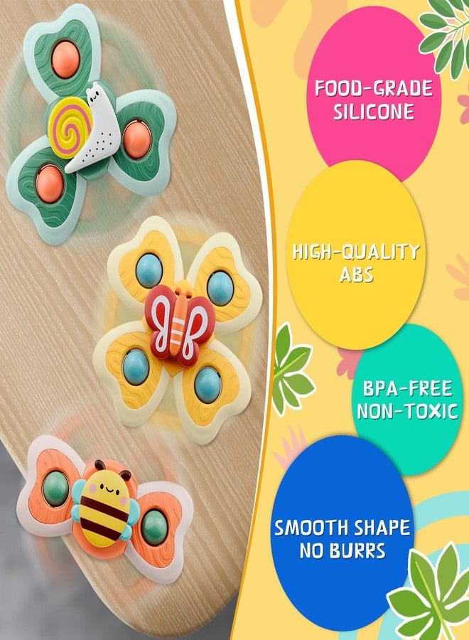Caterbee Baby Spinners with Suction Cups, Fidget Toy with Animatronic 3D Design for Kids and Toddlers (Forest) - Image 2